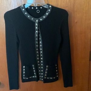 One Girl Who ribbed Sweater Cardigan